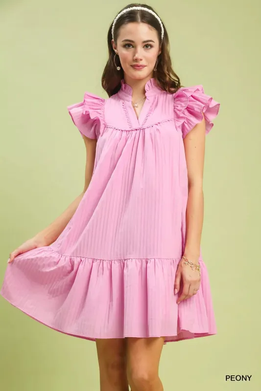 Umgee Flutter Sleeve Tiered Dress sold by Charming Charlie