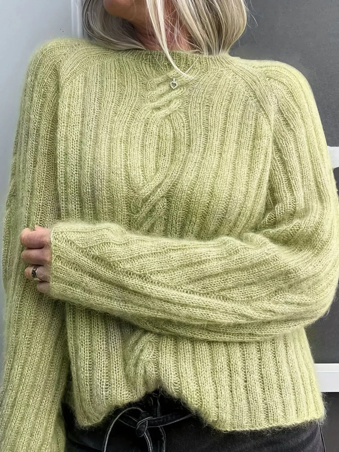 Cable-Knit Long Sleeve Knit Top sold by Charming Charlie product image thumbnail 2