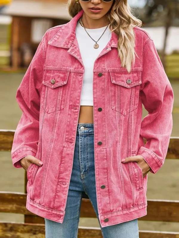 Button Down Washed Denim Jacket sold by Charming Charlie