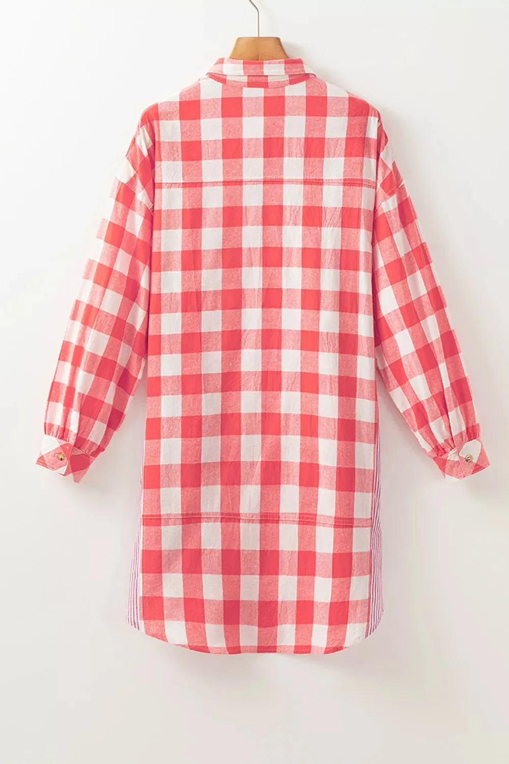 Oversized Plaid Button-Down Shirt Dress sold by Charming Charlie product image thumbnail 4