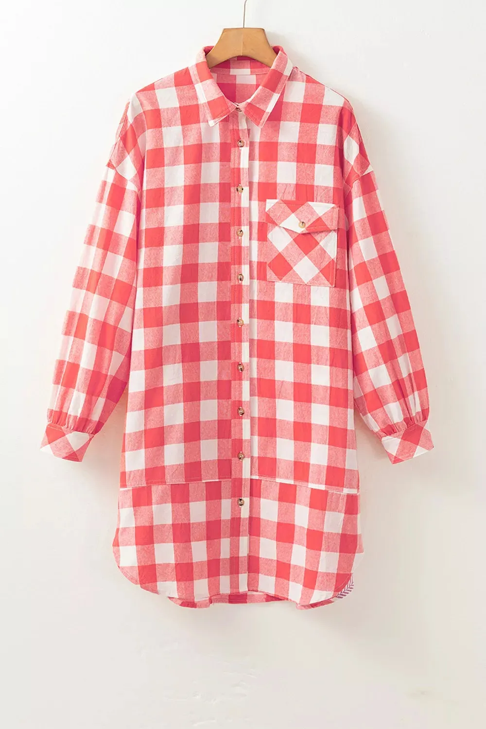 Oversized Plaid Button-Down Shirt Dress sold by Charming Charlie product image thumbnail 3