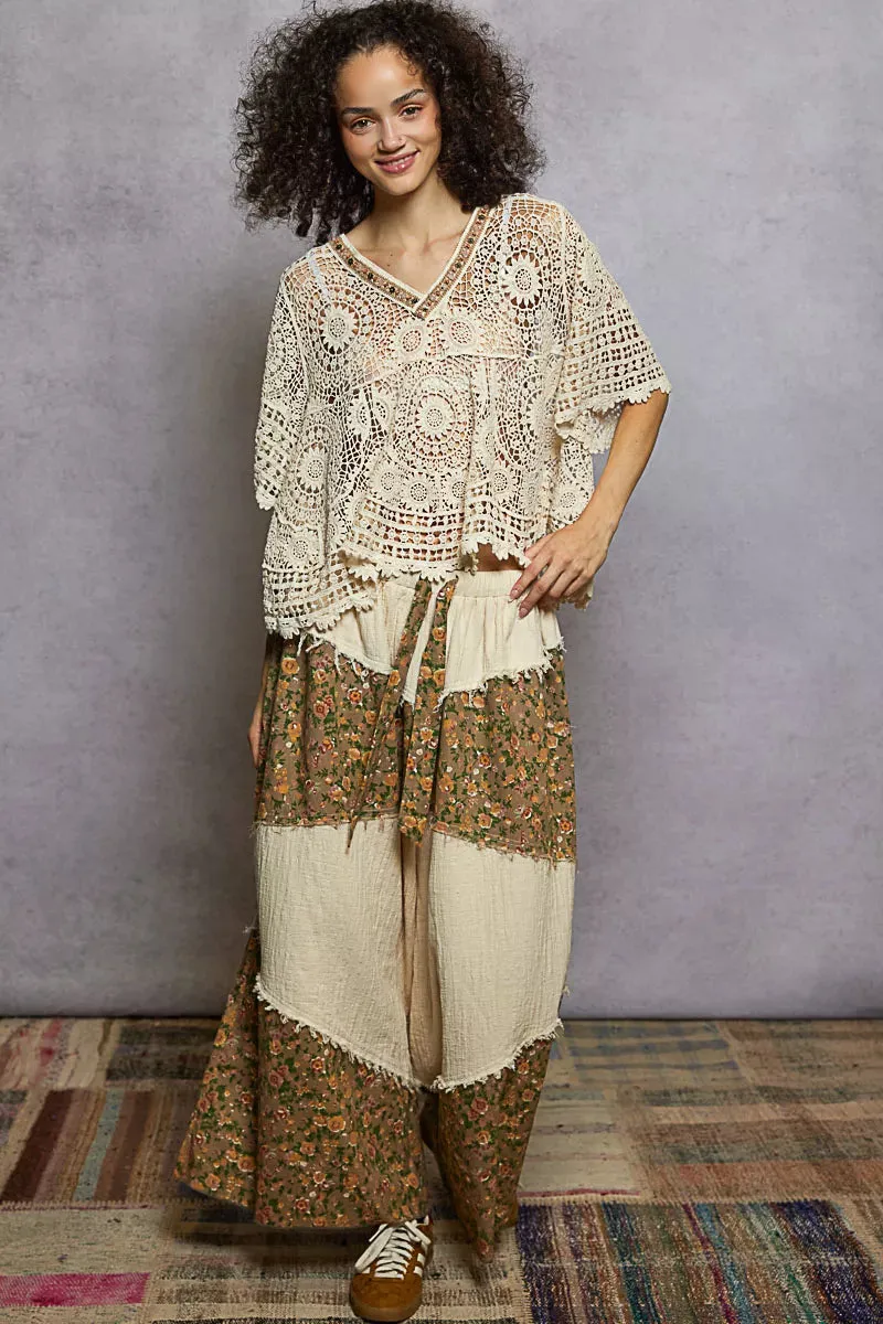 POL V-Neck Crochet Top with Scalloped Hem sold by Charming Charlie product image thumbnail 5