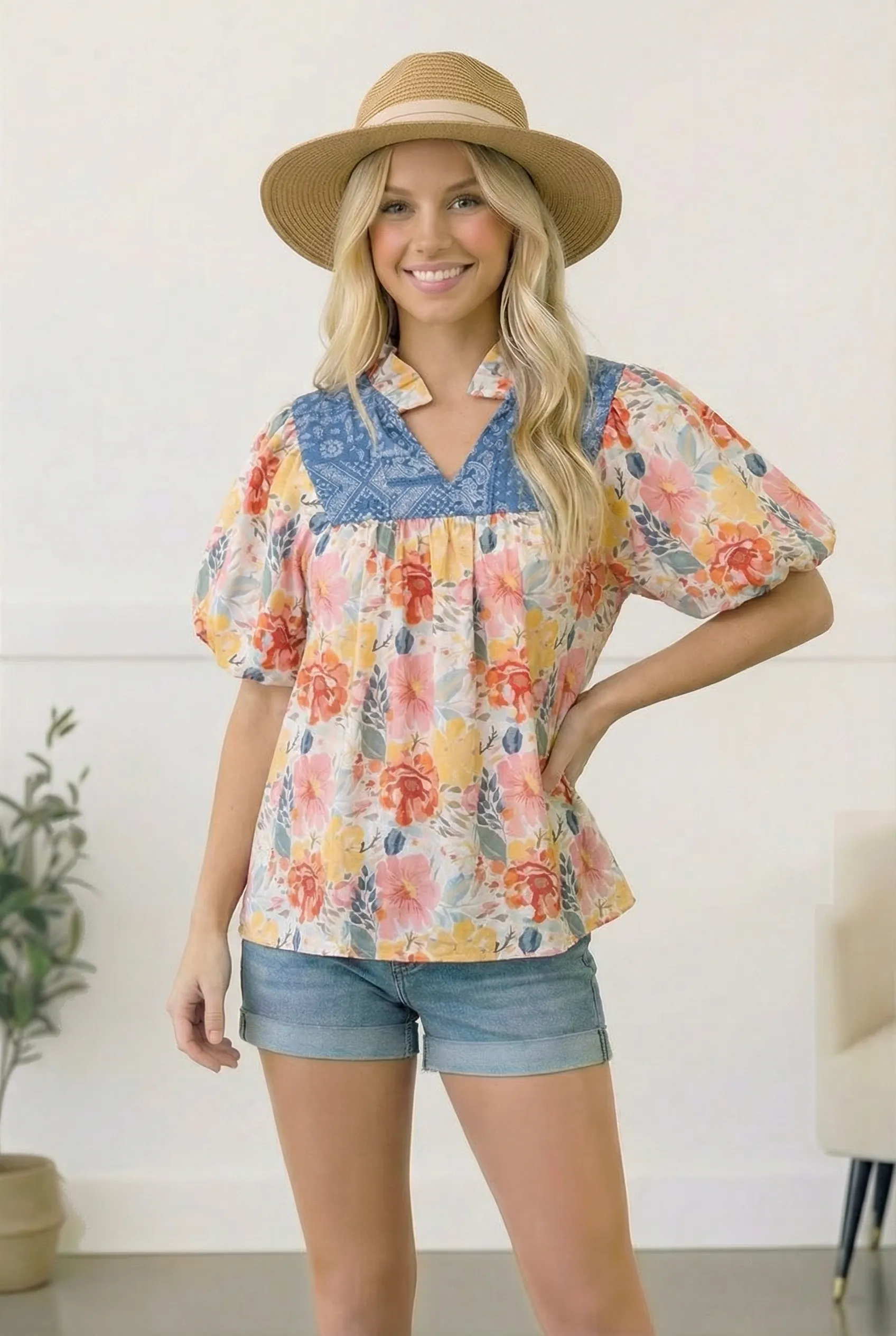 Singing in Spring Floral Top sold by Charming Charlie product image thumbnail 3