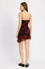RUCHED ASYMMETRICAL NECK DRESS WITH RUFFLE DETAIL sold by Charming Charlie