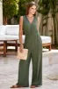 Surplice Wide Strap Jumpsuit with Pockets sold by Charming Charlie