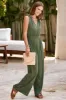 Surplice Wide Strap Jumpsuit with Pockets sold by Charming Charlie