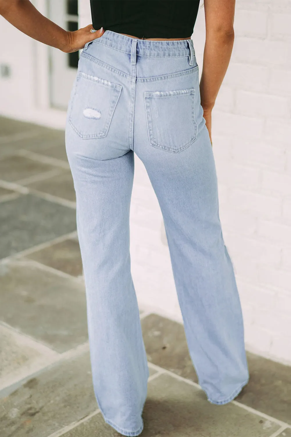 Distressed High Waist Jeans sold by Charming Charlie product image thumbnail 3