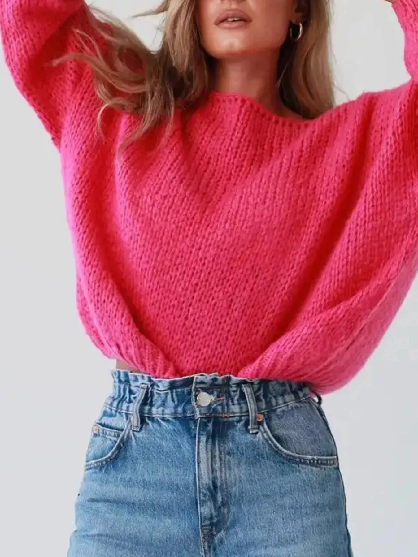 Chunky Knit Boat Neck Sweater sold by Charming Charlie product image thumbnail 3