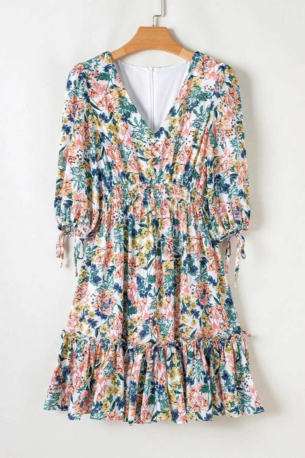 Floral Print Ruffle Hem Mini Dress sold by Charming Charlie product image thumbnail 4