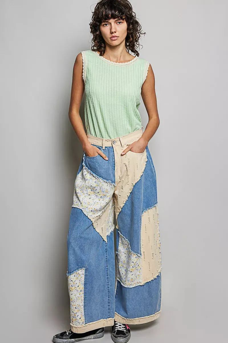 POL Ribbed Round Neck Tank with Lace Trim sold by Charming Charlie product image thumbnail 5