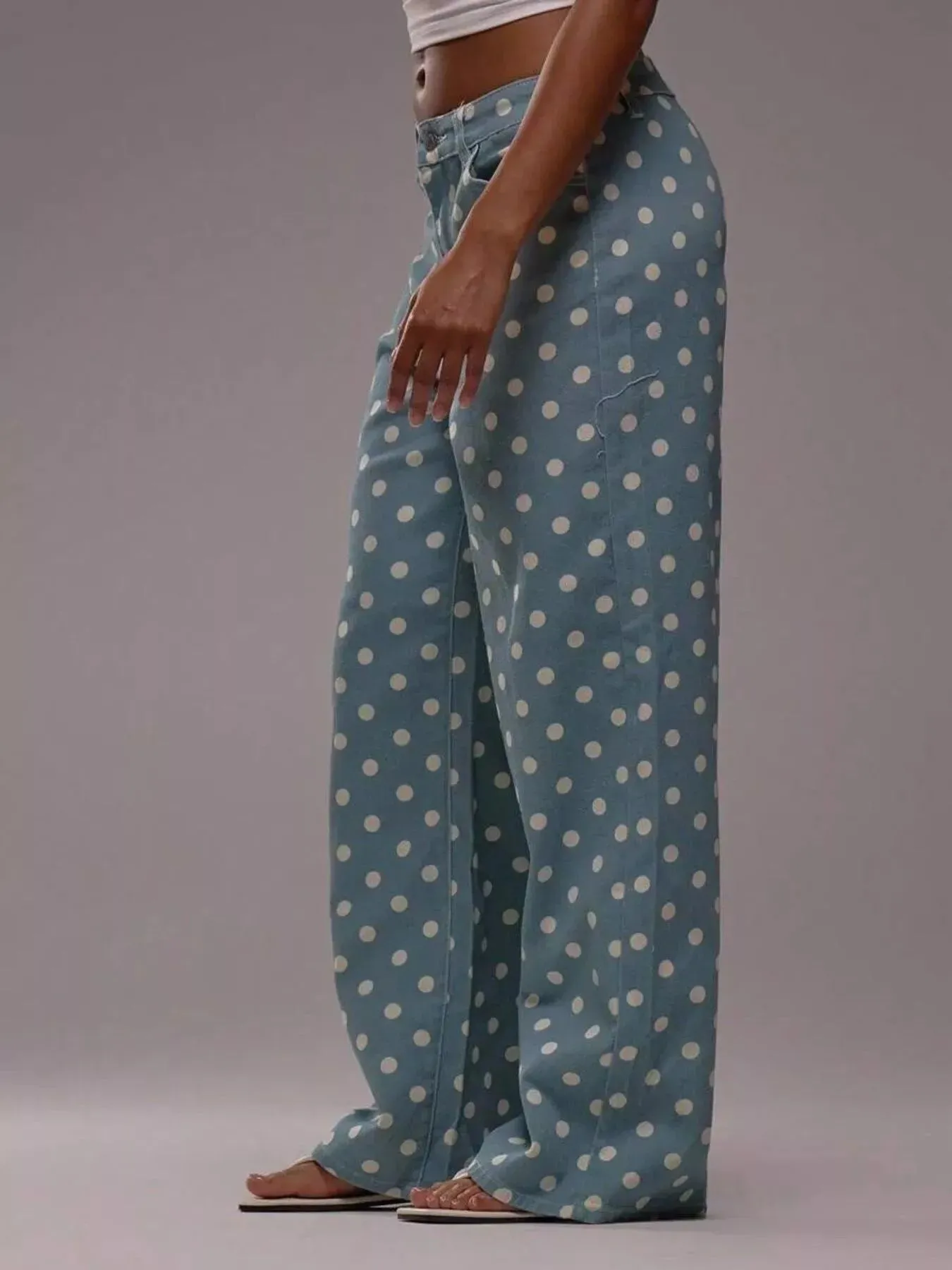 Polka Dot Wide Leg Jeans sold by Charming Charlie product image thumbnail 2