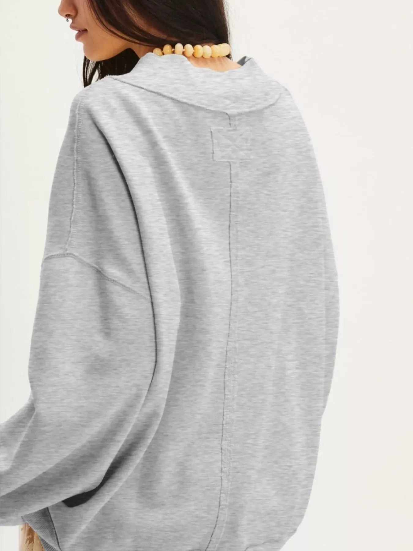 Relaxed Fit Dropped Shoulder Sweatshirt sold by Charming Charlie product image thumbnail 3