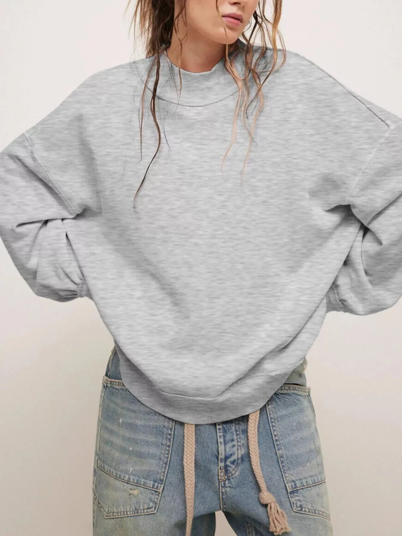 Relaxed Fit Dropped Shoulder Sweatshirt sold by Charming Charlie