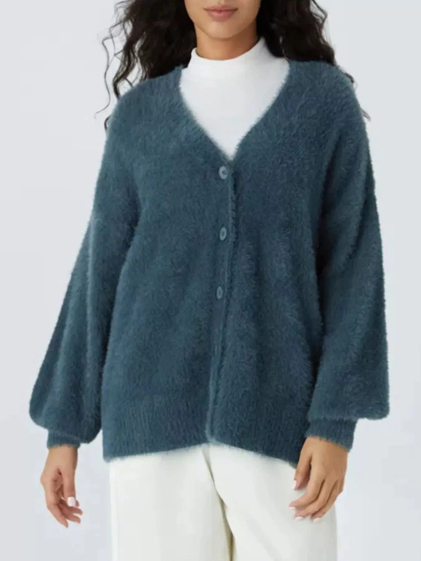 Cozy Knit Button-Down Cardigan sold by Charming Charlie