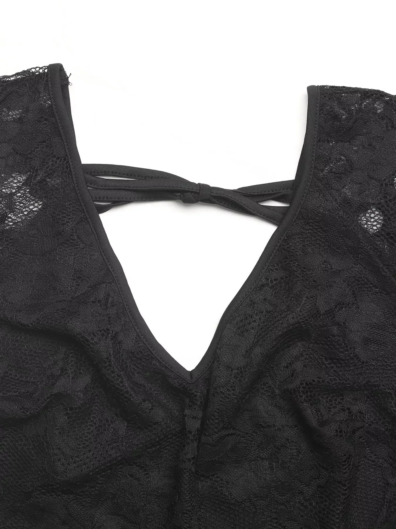 Lace V-Neck Slim Fit T-Shirt sold by Charming Charlie product image thumbnail 5