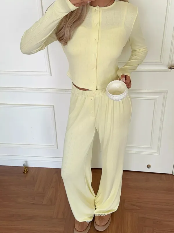 Cami & Long Sleeve Cardigan & Wide Leg Pants Set sold by Charming Charlie