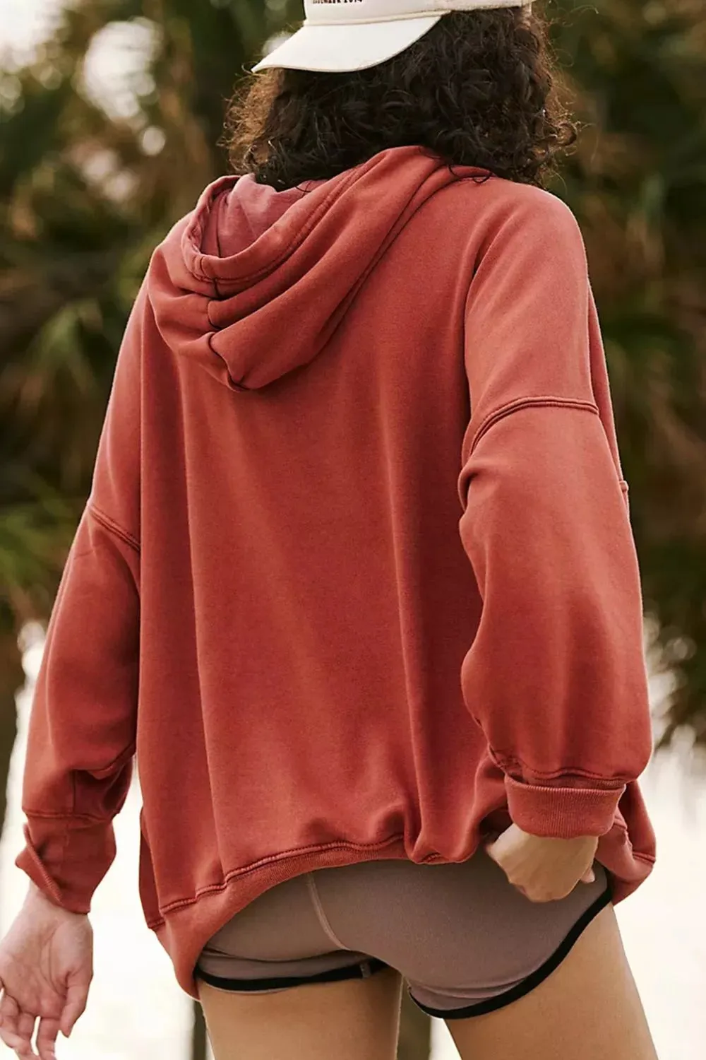 Drawstring Dropped Shoulder Hoodie sold by Charming Charlie product image thumbnail 2