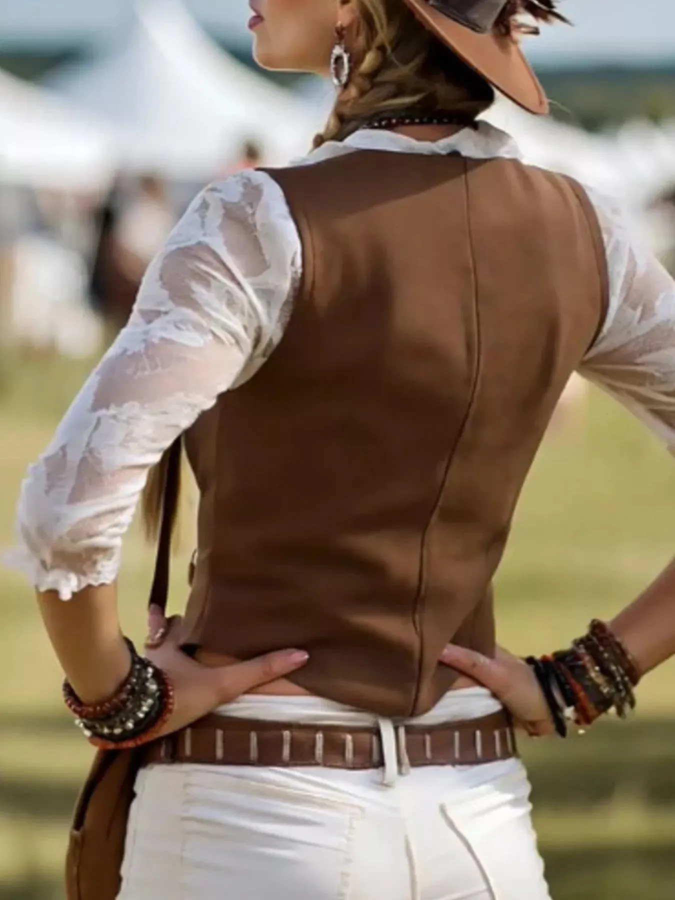 Vintage Lace Sleeve Blouse sold by Charming Charlie product image thumbnail 2