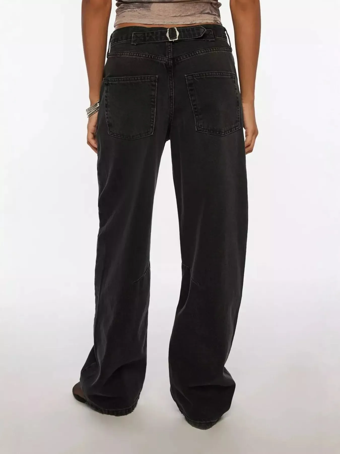 Vintage Wash Wide Leg Jeans sold by Charming Charlie product image thumbnail 3