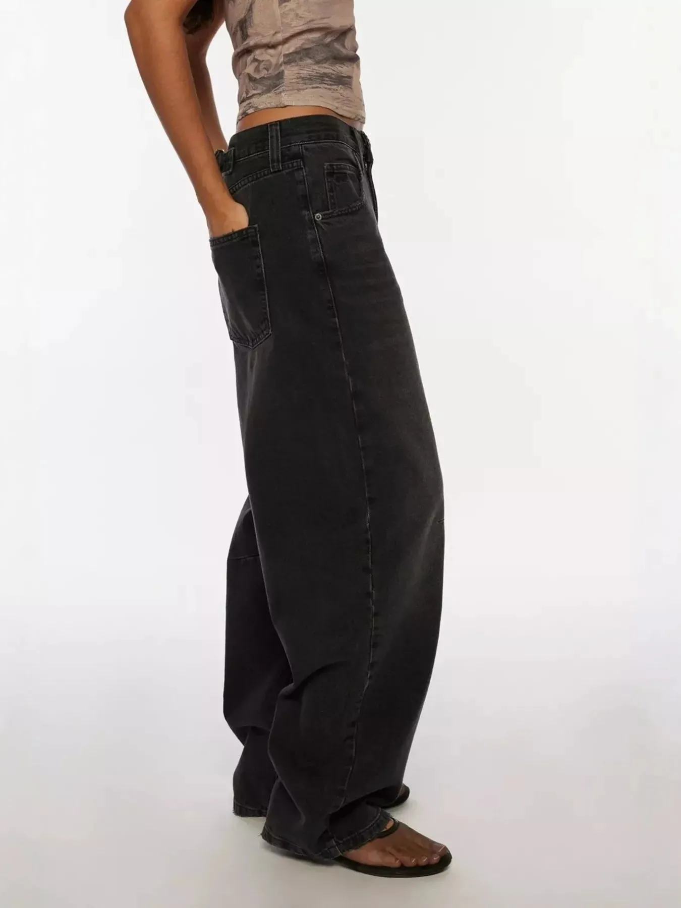 Vintage Wash Wide Leg Jeans sold by Charming Charlie product image thumbnail 2