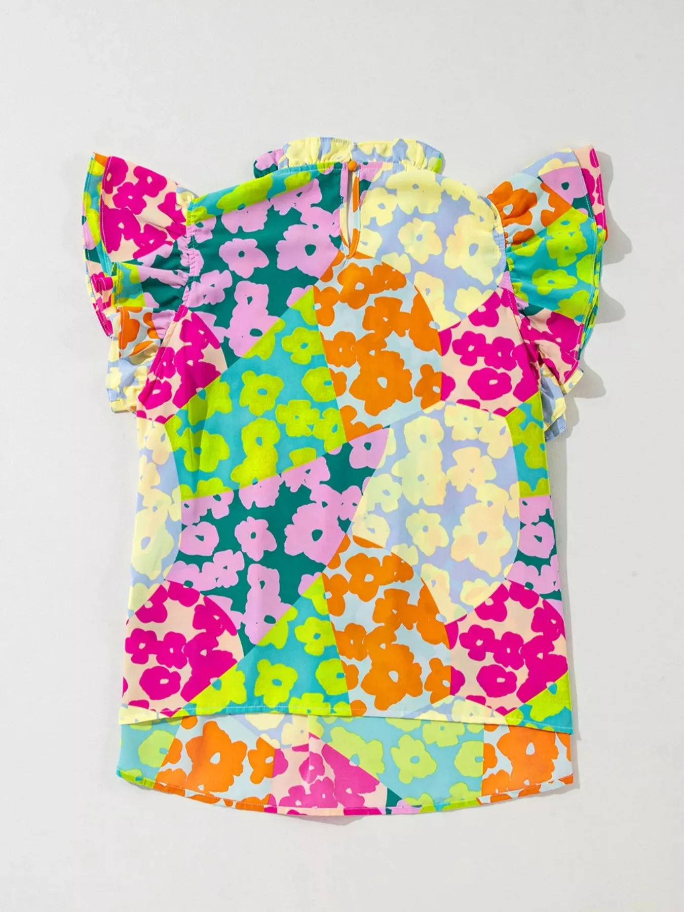 Printed Ruffled Cap Sleeve Blouse sold by Charming Charlie product image thumbnail 3