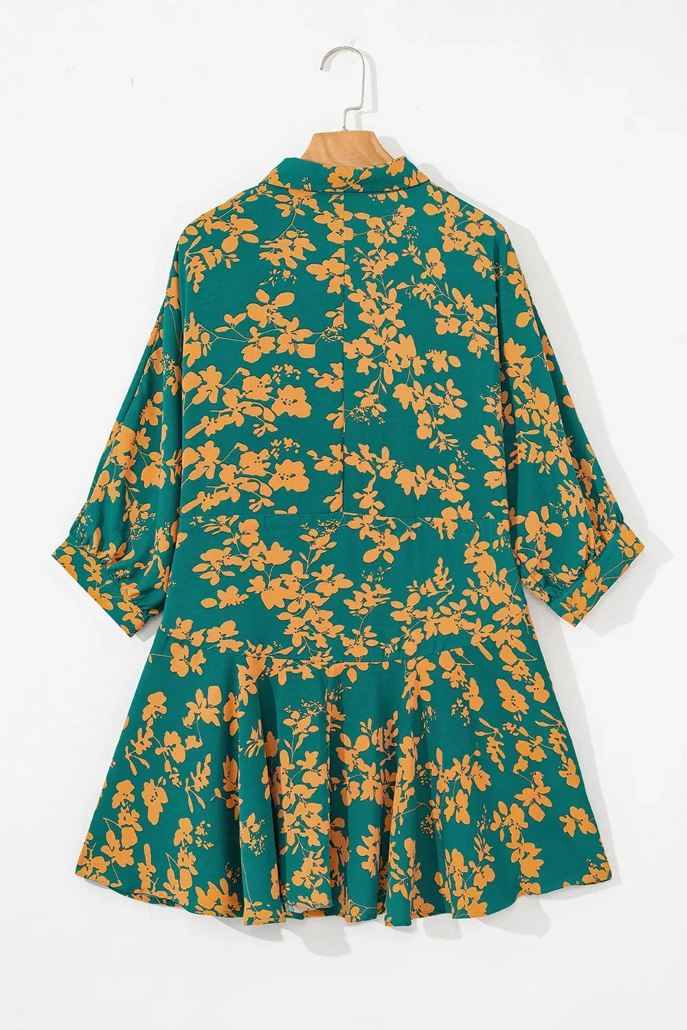 Printed Ruffled Hem Button Front Dress sold by Charming Charlie product image thumbnail 4