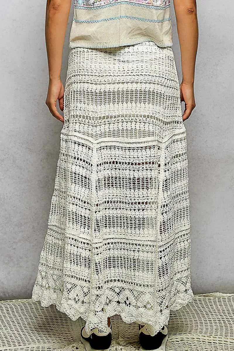 POL Boho Crochet Knit Maxi Skirt sold by Charming Charlie product image thumbnail 3
