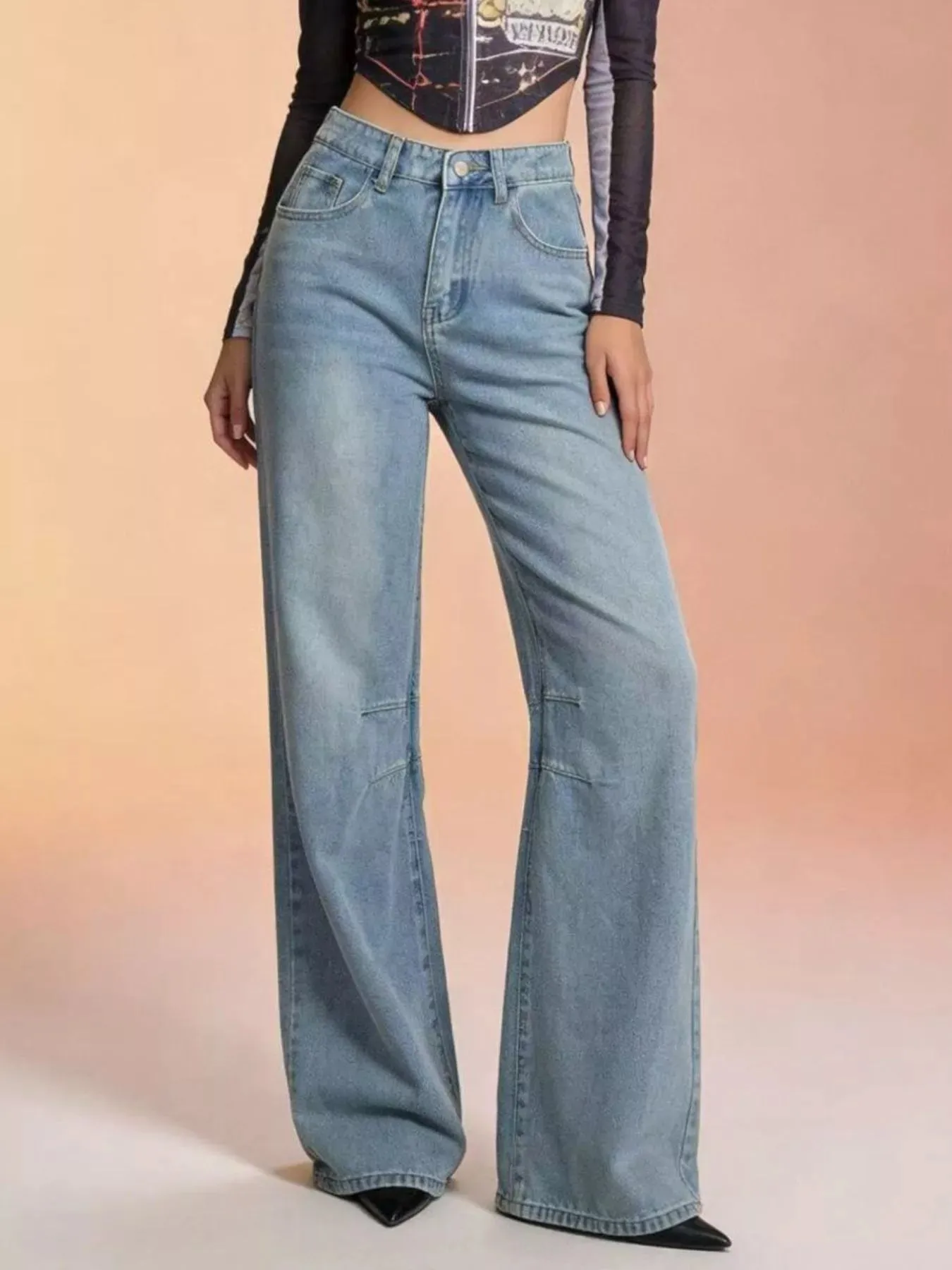 Wide Leg Wash Jeans sold by Charming Charlie product image thumbnail 5