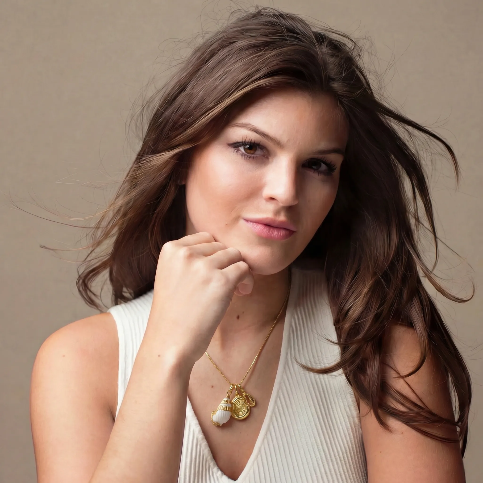 18k Gold Plated Box Chain Necklace with Shell, Conch, Shell sold by Charming Charlie product image thumbnail 2