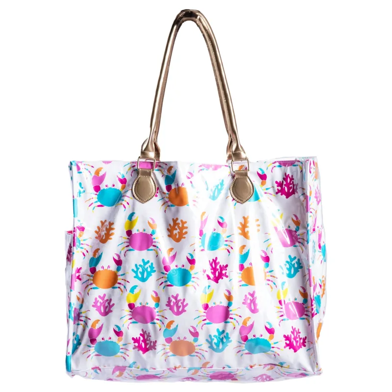 Crabby Chic Multi Purpose Tote - Premium PU Leather Bag with 22" Straps sold by Charming Charlie
