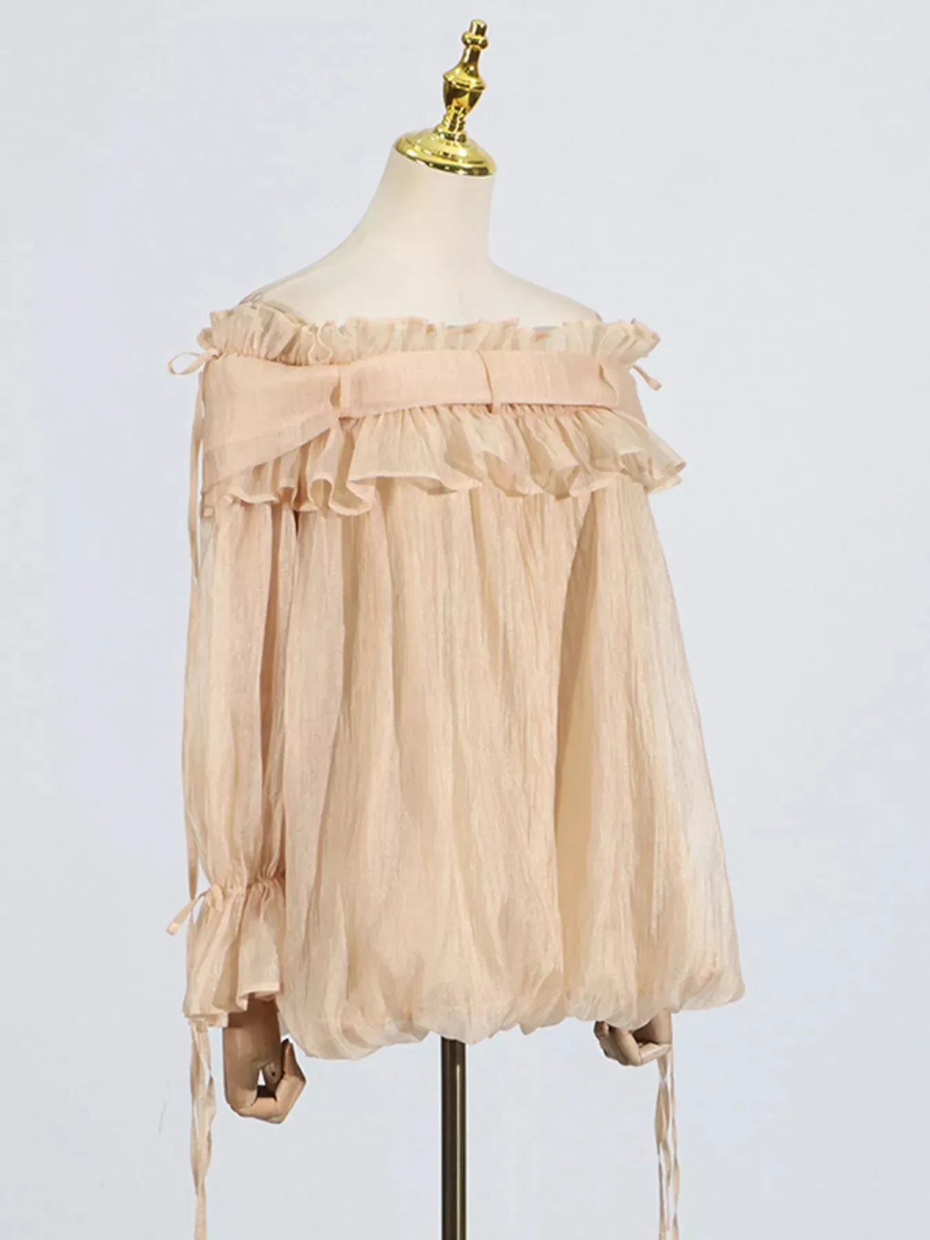 Ruffle Off-Shoulder Flounce Sleeve Blouse sold by Charming Charlie product image thumbnail 3