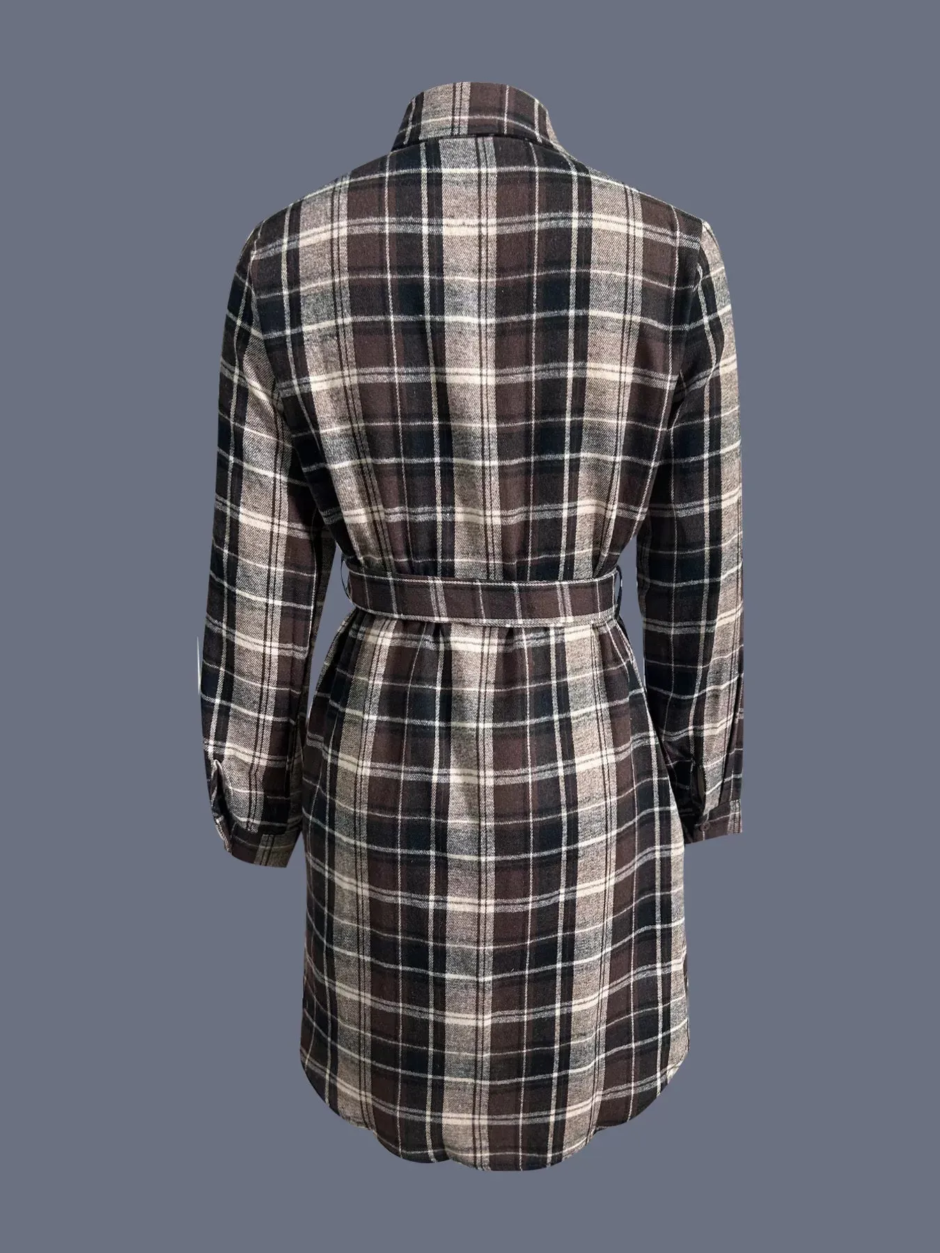 Plaid Button Up Shirt Dress sold by Charming Charlie product image thumbnail 5