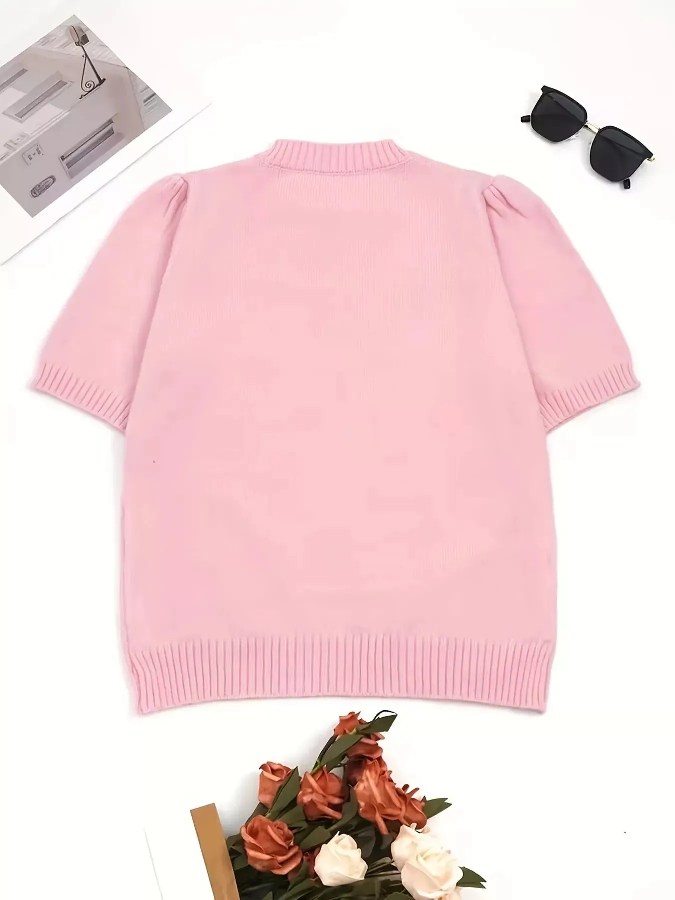 Round Neck Half Sleeve Sweater sold by Charming Charlie product image thumbnail 3