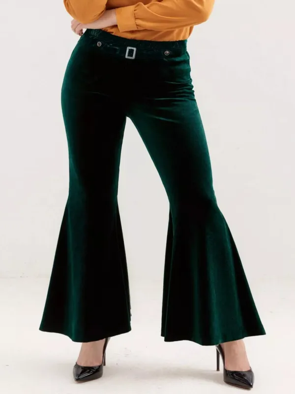 Plus Size Velvet Flared Pants sold by Charming Charlie