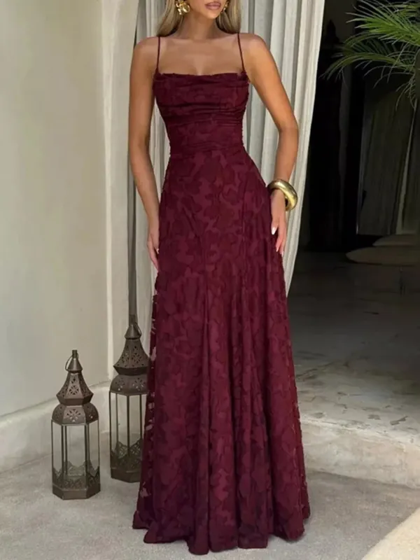 Lace Spaghetti Strap Maxi Dress sold by Charming Charlie