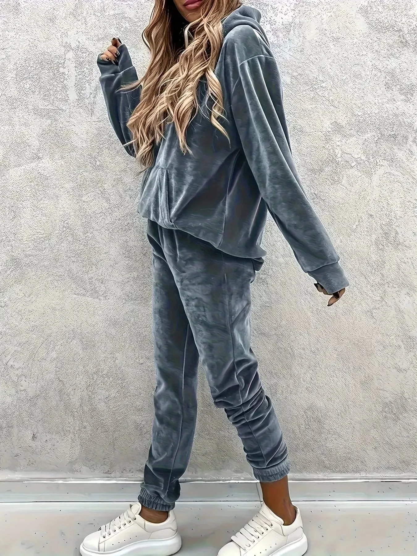 Velvet Long Sleeve Hoodie and Pants Set sold by Charming Charlie product image thumbnail 2