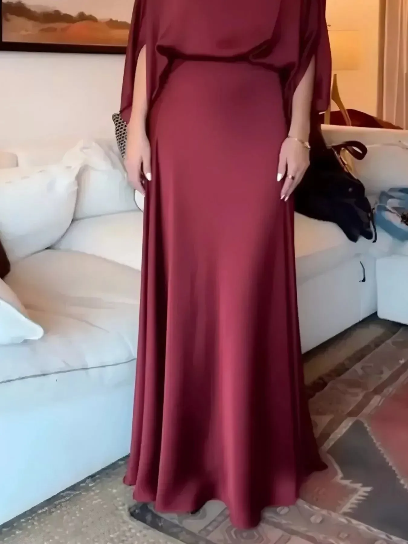 Full Size Elegant Batwing Sleeve Maxi Dress Plus Size sold by Charming Charlie product image thumbnail 2