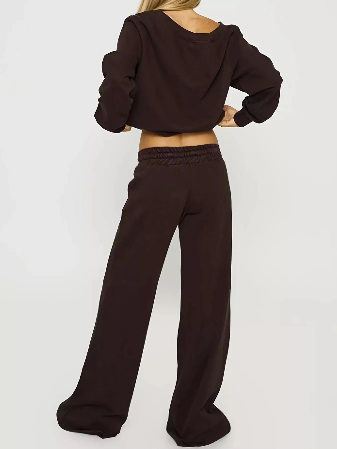 Boat Neck Long Sleeve Sweatshirt and Pants Set sold by Charming Charlie product image thumbnail 3