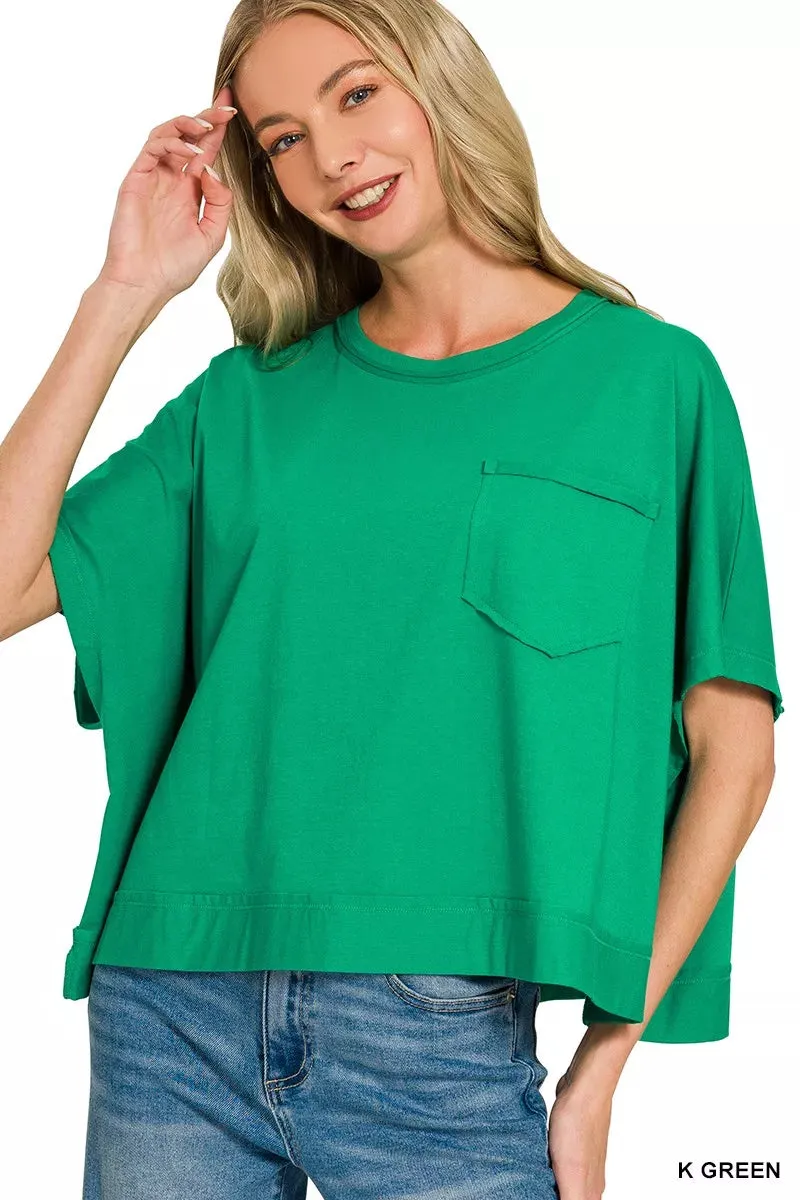 Zenana Exposed Seam Boxy Top sold by Charming Charlie product image thumbnail 2