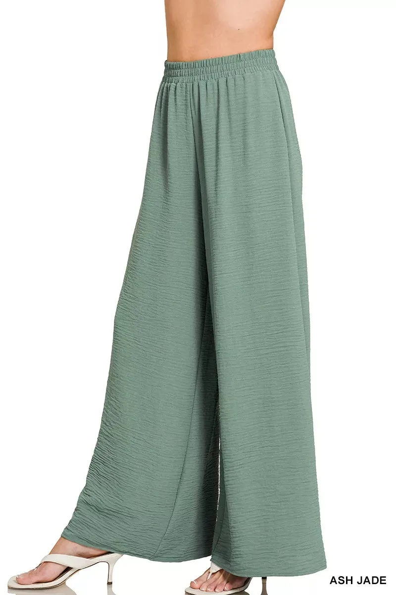 Zenana Woven Airflow Elastic Waistband Pants sold by Charming Charlie product image thumbnail 2