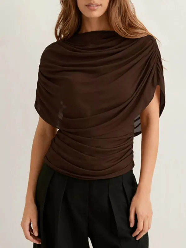 Ruched Short Sleeve Top sold by Charming Charlie