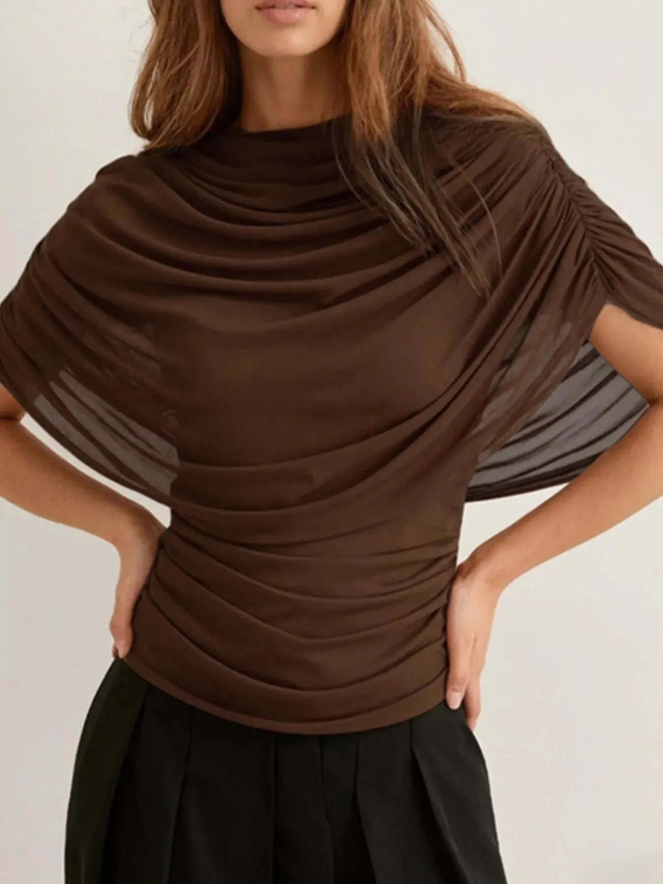 Ruched Short Sleeve Top sold by Charming Charlie product image thumbnail 2