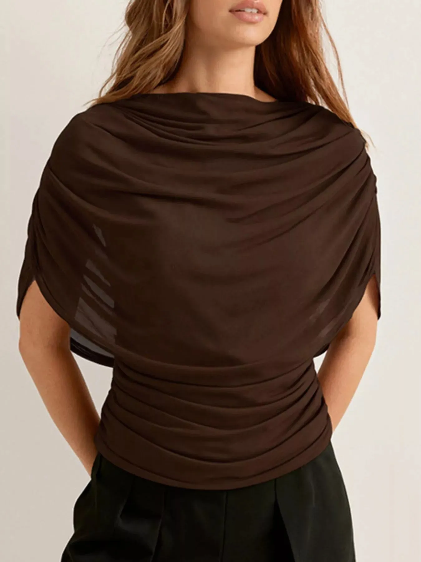 Ruched Short Sleeve Top sold by Charming Charlie product image thumbnail 3