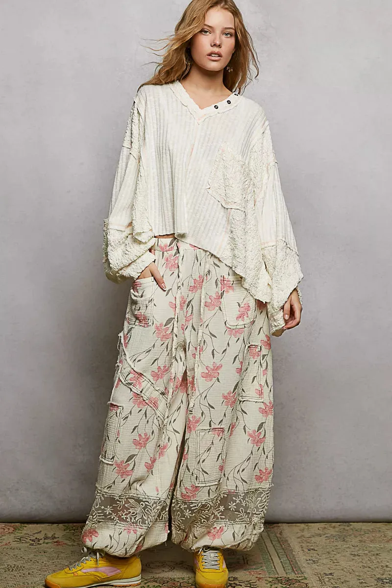 POL V-Neck Long Sleeve Top with Stitch Detail sold by Charming Charlie product image thumbnail 4