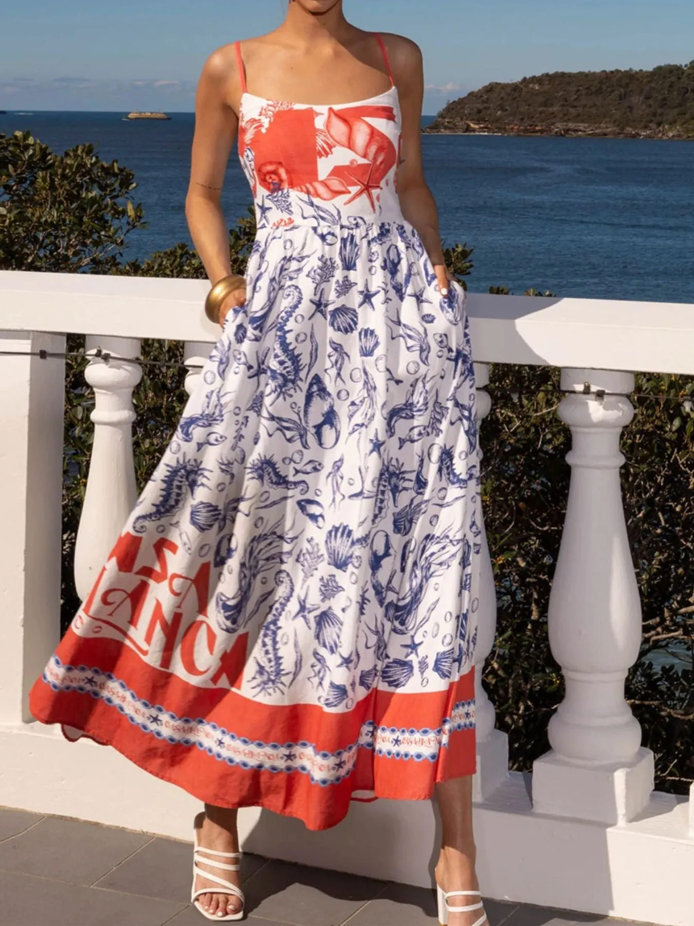 Printed Scoop Neck Cami Dress sold by Charming Charlie product image thumbnail 3