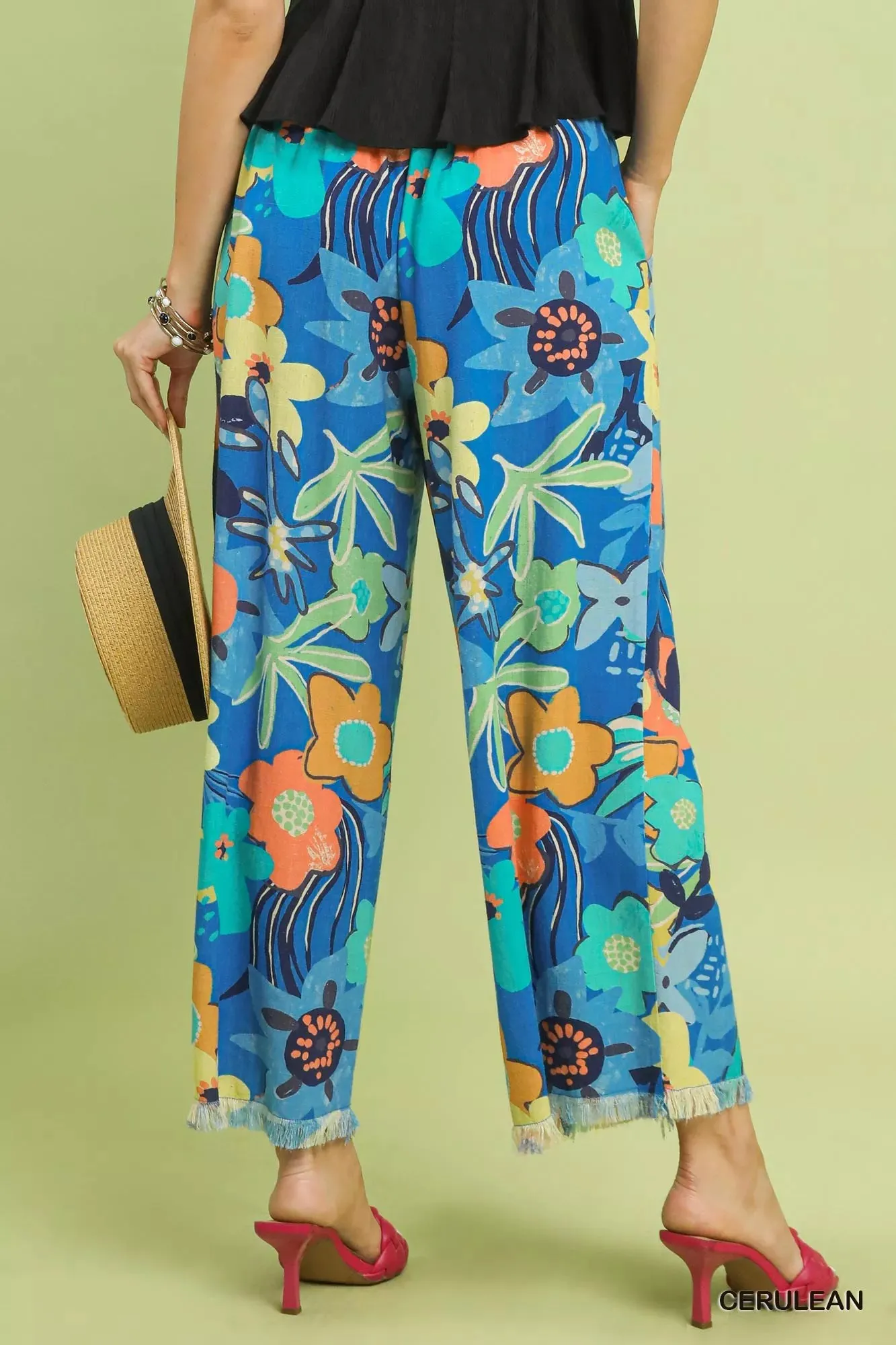 Umgee Floral Print Wide Leg Pants sold by Charming Charlie product image thumbnail 3