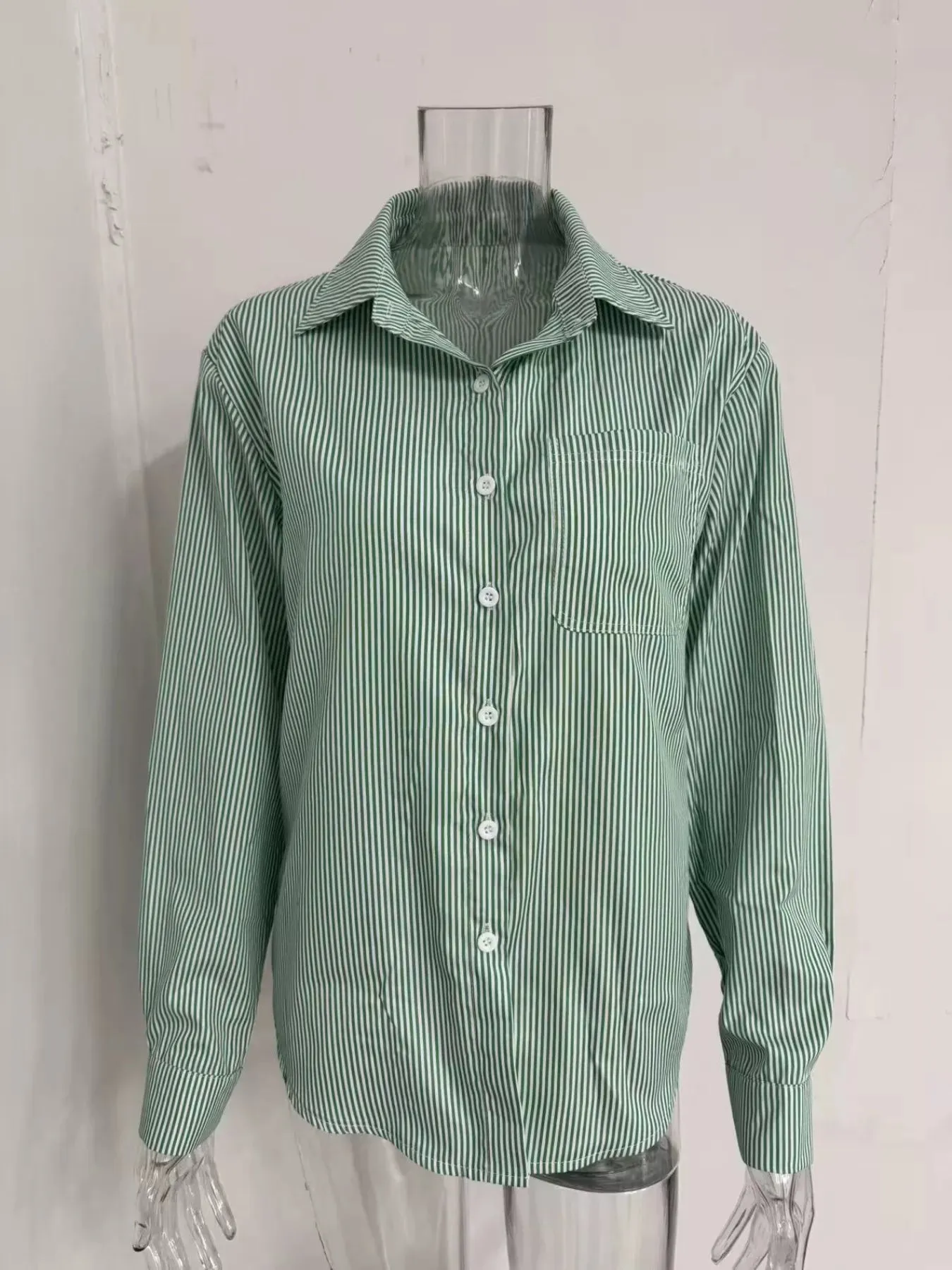 Striped Button-Down Relaxed Fit Shirt sold by Charming Charlie product image thumbnail 5