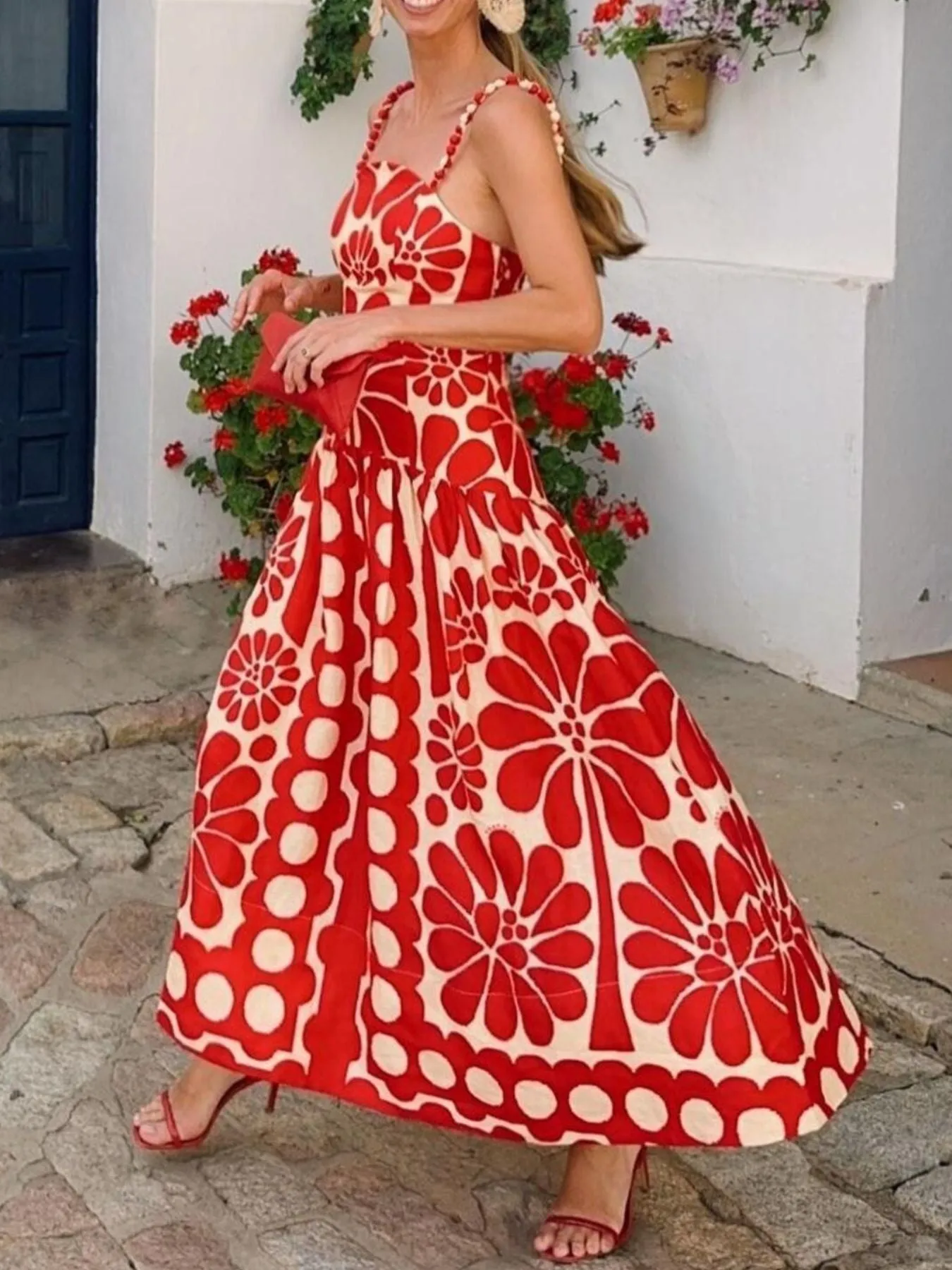 Printed A-Line Midi Cami Dress sold by Charming Charlie product image thumbnail 4