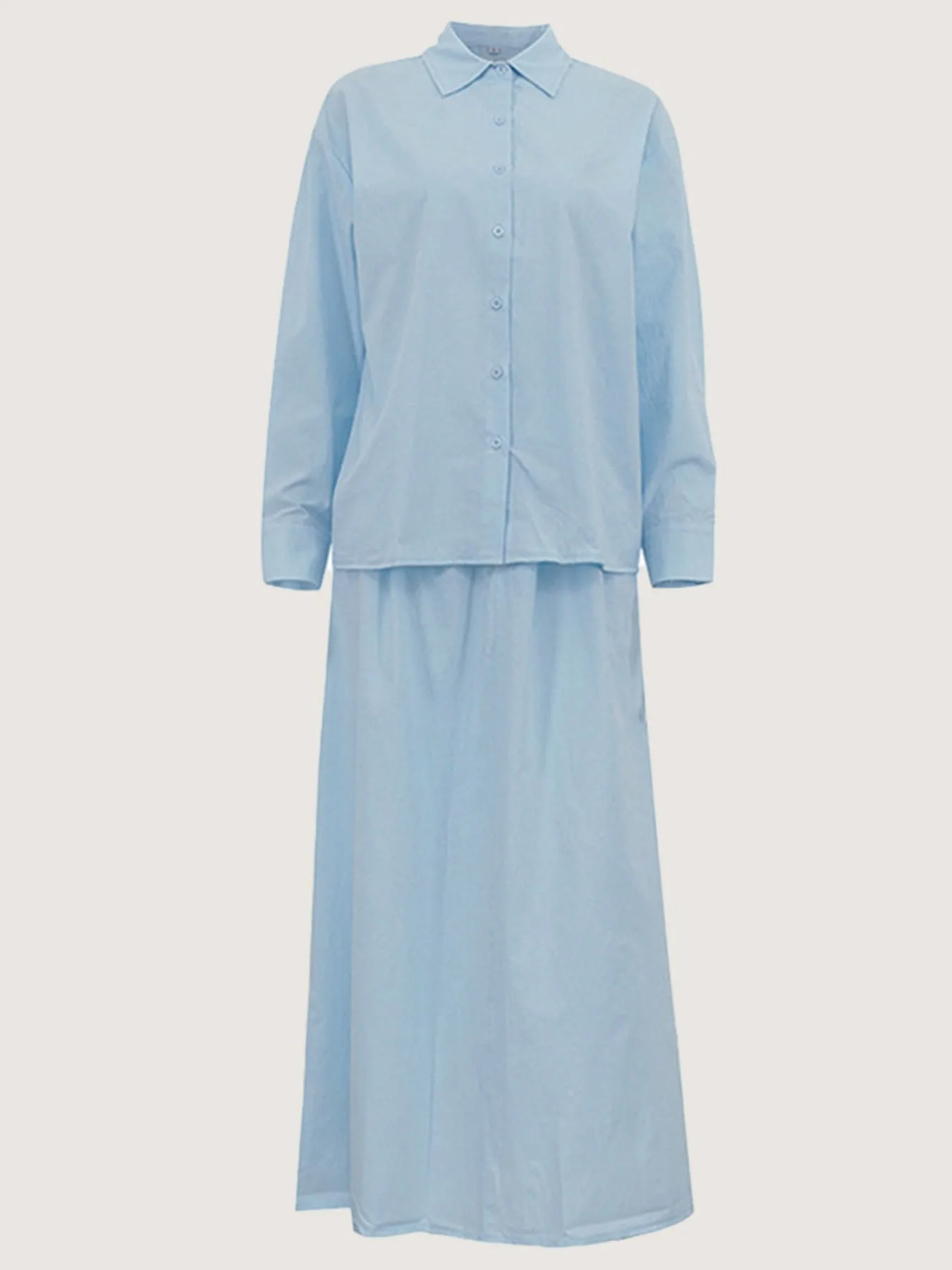 Tie-Front Shirt and Maxi Skirt Set sold by Charming Charlie product image thumbnail 4