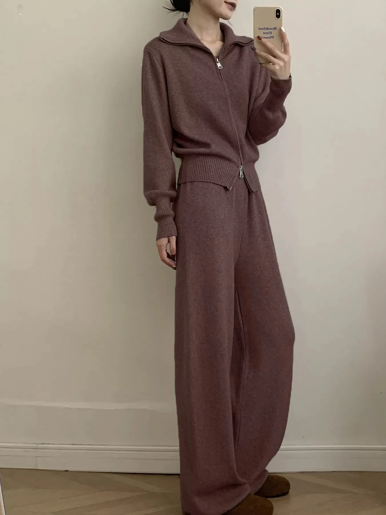 Zip Up Outerwear and Wide Leg Pants Set sold by Charming Charlie product image thumbnail 4